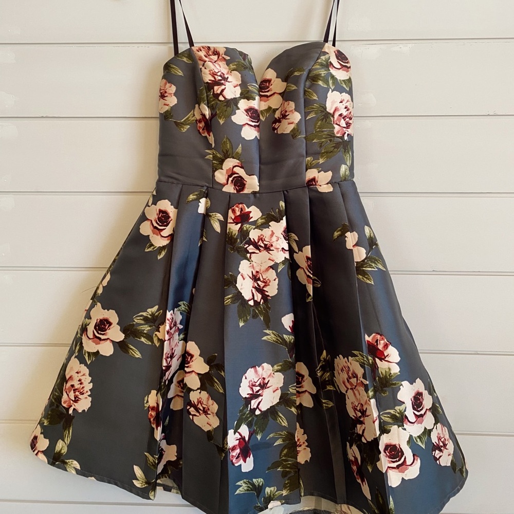 Floral Strapless Dress